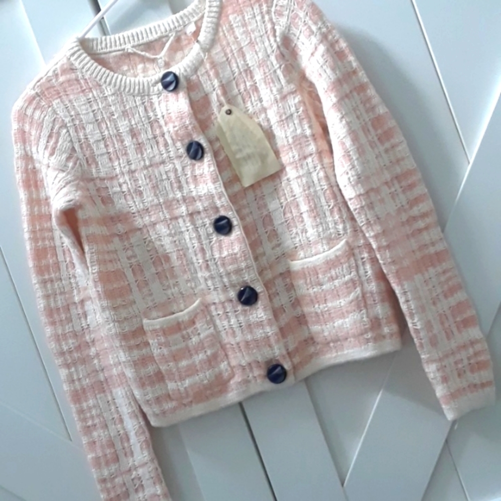 Anthro..KNITTED KNOTTED CARDIGAN...XXS